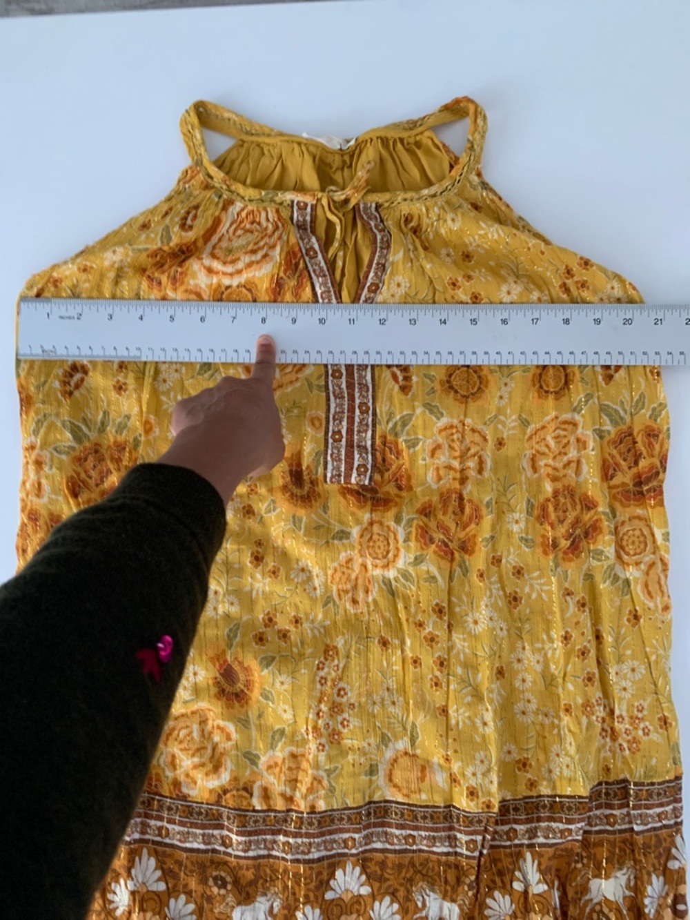 Spell & The Gypsy Sunflower Floral Boho Dress Size Small Altered - Picture 8 of 9